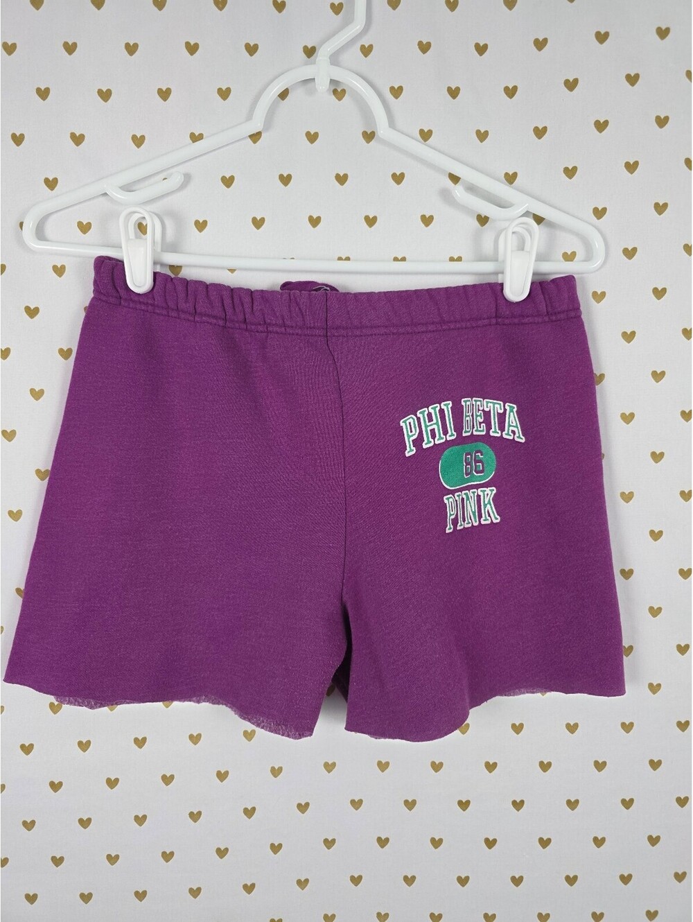 Victorias Secret PINK Vintage Purple Y2k PHI BETA PINK Sweat Shorts Sweats XS